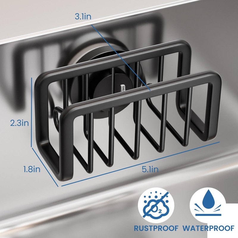 TAILI Sponge Holder for Kitchen Sink with Strong Suction Cup,