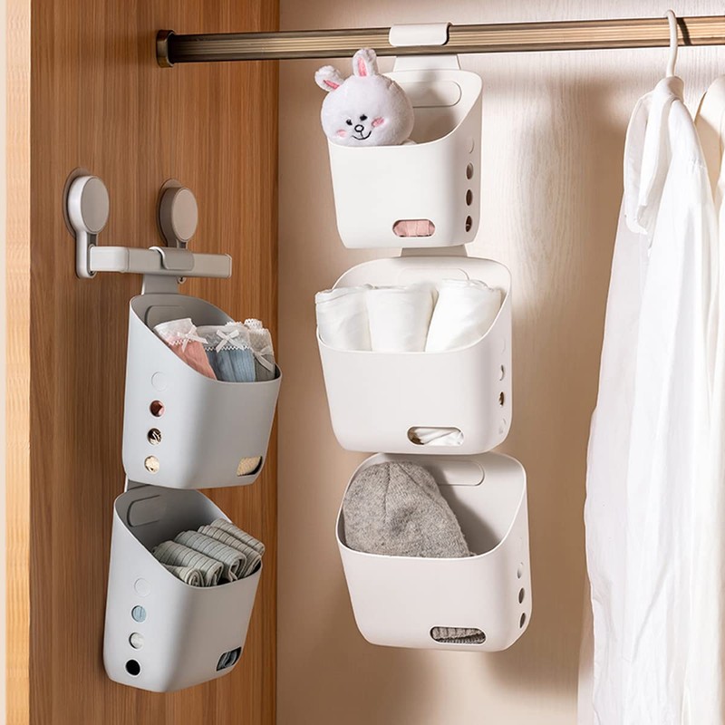 MORNITE 3 Pcs Hanging Shower Basket Caddy, Portable Walll Storage