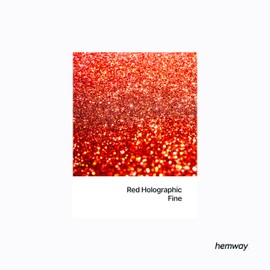Hemway Biodegradable Glitter Eco Friendly - 100g/3.5oz Bio Cosmetic Safe Sparkle Vegan for Face Eyeshadow Body Hair Festival Makeup Craft - Fine (1/64" 0.015" 0.4mm) - Red Holographic