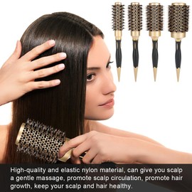 Cepillos Redondos 4pcs/Kit para cabello Peluquería soplo profesional Anion antiestático de pelo Peine Peinado Rizado Liso grandes del salón (4pcs)