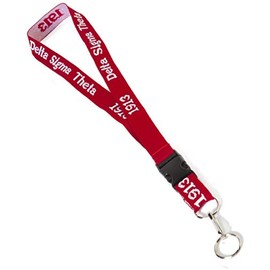 TCEShop Delta Sigma/Σ Theta Classic Woven Embroidered Lanyard [Red] - ID#3587