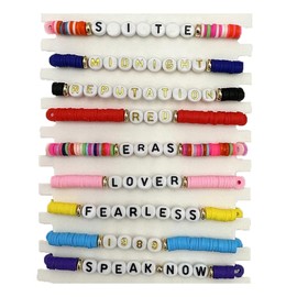 9 Pcs Friendship Bracelets,1989 Lover Fearless Reputation Album Friendship Bracelets for Women Girl,Christmas Gifts