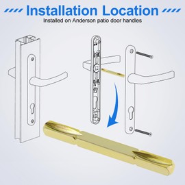VYH Replacement Andersen Door Handle Spindle, 3-3/4 Long, Compatible with Andersen Patio Doors, Storm Door Handle Replacement Spindle 2579830 (4, Colored zinc)