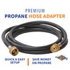 Flame King 8-Ft Propane Hose Adapter Extension to Connect Appliances