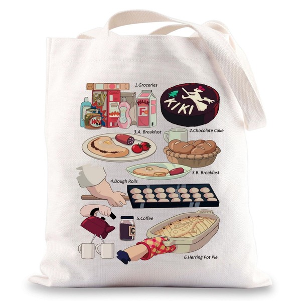 WZMPA Kiki Anime Bakery Tote Bag Jiji Fans Gift Kiki
