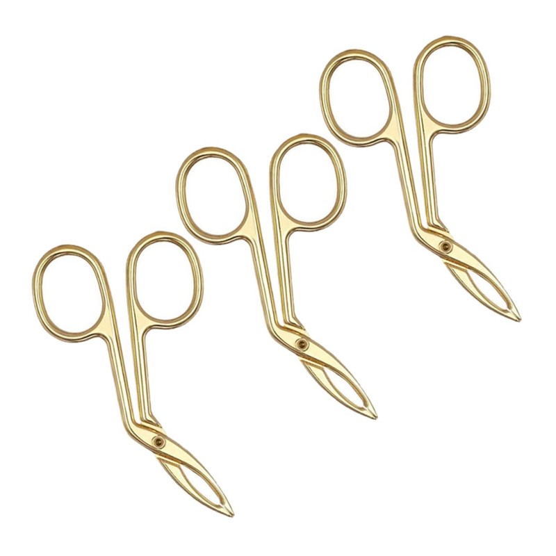 BIUDECO 3pcs Professional Eyebrow Tweezers Comfortable Grip Stainless Steel Kit
