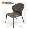 Pellebant Patio Stackable Wicker Dining Chair Sets of 2, Stacking
