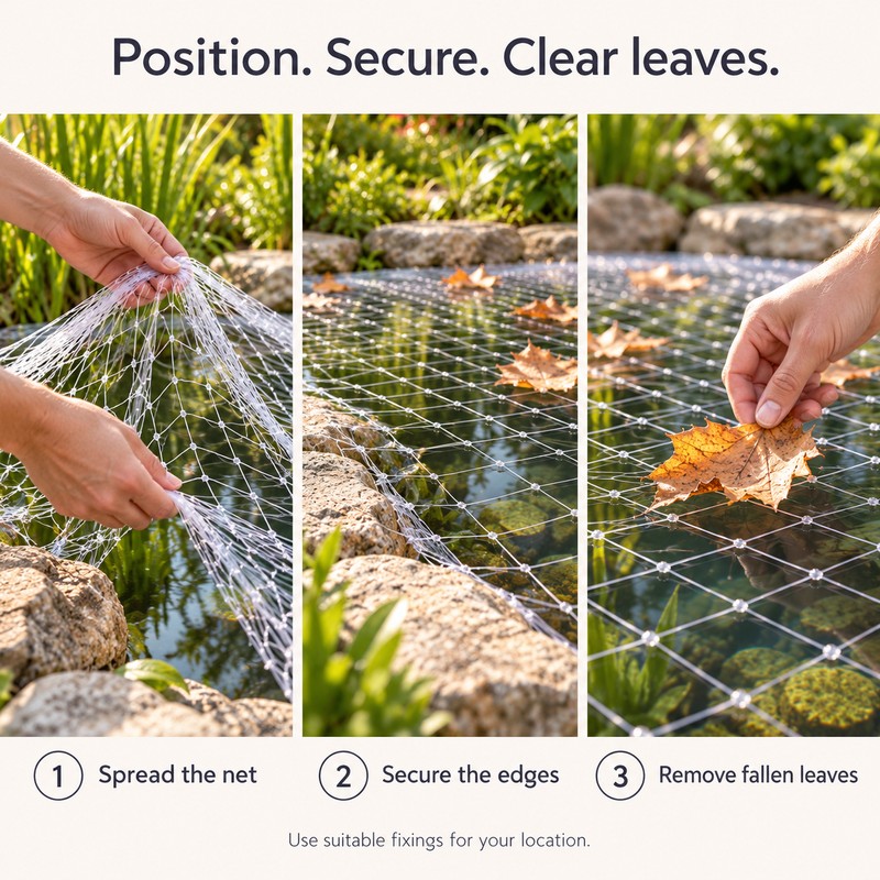 Pond Netting and Garden Bird Net – Lightweight Plastic Mesh