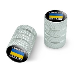 GRAPHICS & MORE I Stand with Ukraine Motorcycle Bicycle Bike Tire Rim Wheel Aluminum Valve Stem Caps