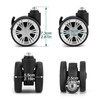 Ech.Apr 2 Pcs Luggage Suitcase Wheels Replacement with Brake, Travel