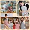 Livdouyu Pack of 2 Striped Kitchen Aprons Women's Adjustable Apron