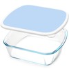 NUTRIUPS Glass Baking Dish with BPA Free Lids, Square Baking