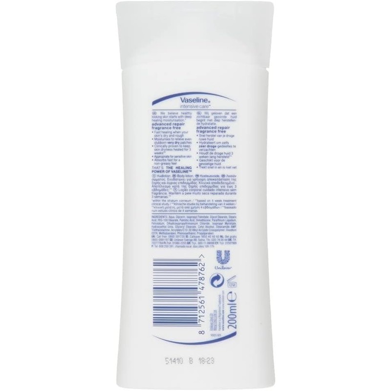 Vaseline Loción Corporal Reparación Intensive Care Advance 200Ml