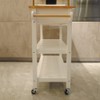 Lovtimber Mobile Kitchen Cart, Kitchen Island on Wheels, with 2