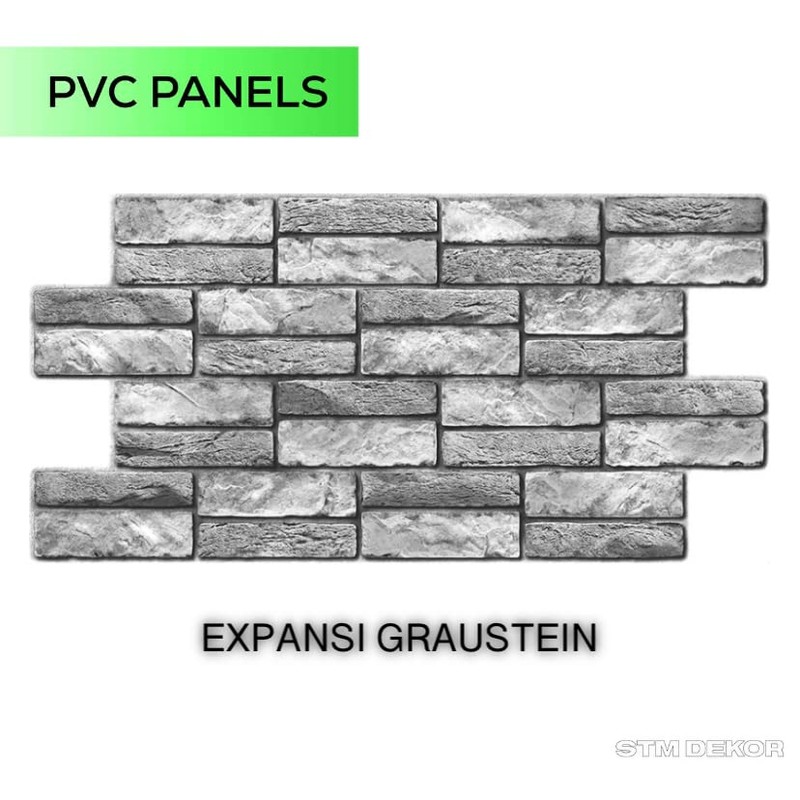 Untitled 3D PVC Wall Panels/Ceiling Panels, Expansi Greystone, 1 Panel,