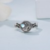 Moon Star Urn Ring for Ashes for Women 925 Sterling