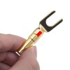ECSiNG 8Pcs U Fork Y Spade Speaker Connectors 4mm Copper