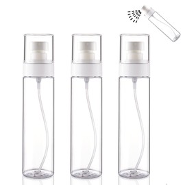Cosywell Fine Mist Spray Bottles TSA Approved 3.4oz/100ml 3 Pack Leak Proof Travel Size Bottles Refillable Plastic Hair Spray Bottle for Perfume Skincare Toners Water Cosmetics (3Clear)
