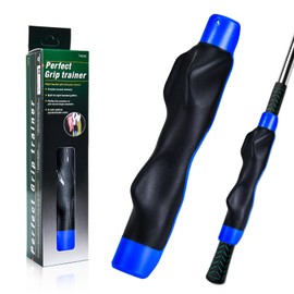 Axioms Golf Grip Trainer - Golf Club Grip Training Tool Hand Correct Hand Position & Golf Swing Practice Aid lmproveSwing Technigue Lightweight Ergonomic Design,Blue,1P