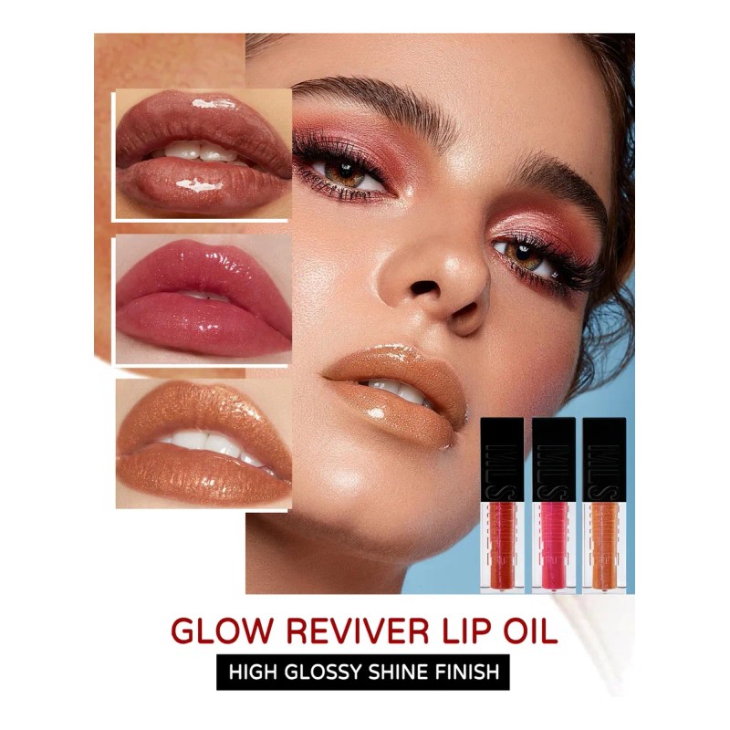 Set De 3 Lip Gloss Lip Glow Oil Labial Voluminizador