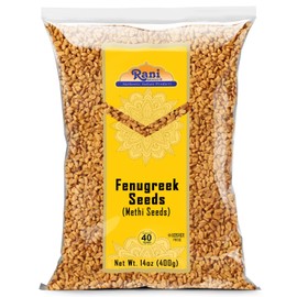Rani Fenugreek (Methi) Seeds Whole 14oz (400g) Trigonella foenum graecum ~ All Natural | Vegan | Gluten Friendly | Non-GMO | Kosher | Indian Origin, used in cooking & Ayurvedic spice