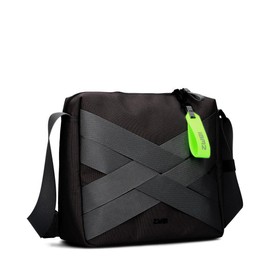 Zwei Sportliche Unisex Umhängetasche Alex AL100 Damen Herren & Teenager Tasche modernes cooles Design wasserabweisend (black)
