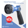 Corvid Thumb Control 8-Pattern Garden Hose Nozzle, High-Pressure Adjustable Spray