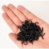 IDEALSV Small Black Ceiling Hooks 1/2'' Screw-in Light Hooks DIY