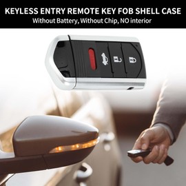 X AUTOHAUX Key Shell Case Keyless Entry Remote Key Fob Replacement Case for Acura RDX 2010-2015 for Acura TL 2009-2014 4 Buttons KR5434760 M3N5WY8145