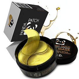 PANDA HYDROGEL - Parche para debajo de los ojos - Máscara hidratante de gel de colágeno - Almohadillas de gel de aloe vera para debajo de los ojos - Círculos oscuros, hinchazón, arrugas, tratamiento para los ojos con ácido hialurónico 60 máscaras