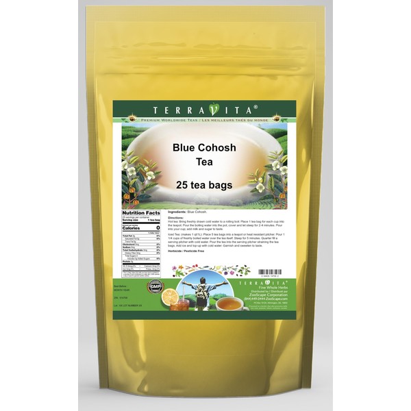 Blue Cohosh Tea (25 tea bags, ZIN: 514708)
