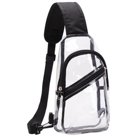 TINYAT Clear Sling Bag Stadium Approved for Women Clear Crossbody Bag Men Chest Shoulder Bag TY9062