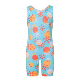 Maillot de gimnasia para niños con pantalones cortos, diseño de mariposa, sirena, estrella, Colorful Dot, 6/6x