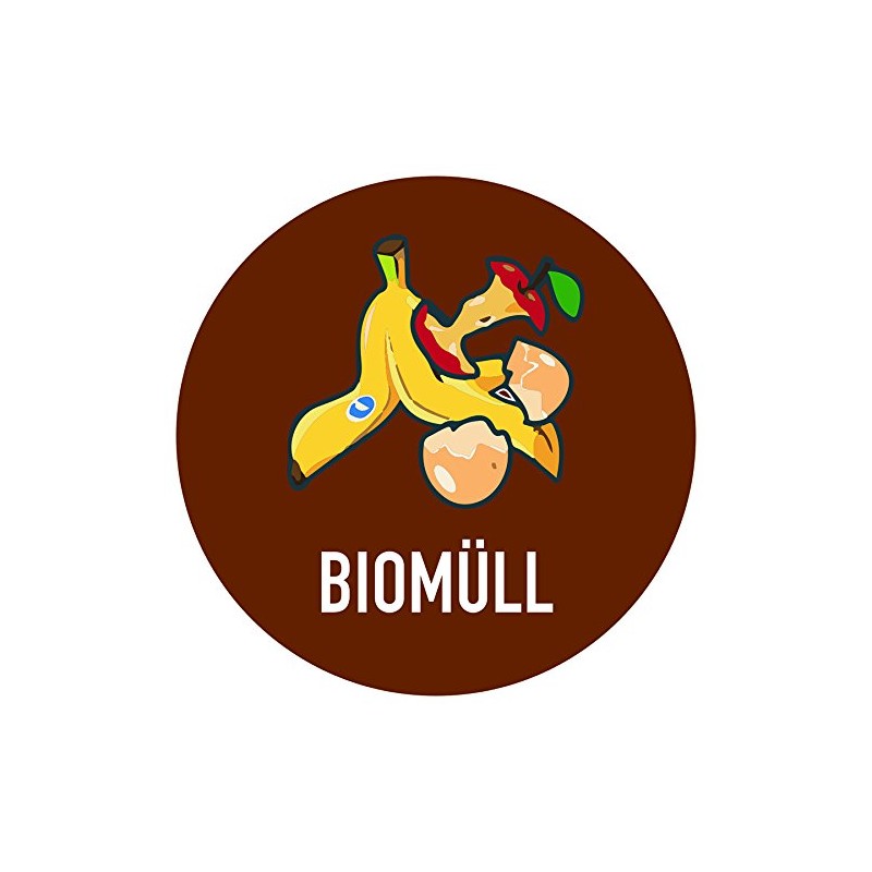 Sticker Waste Separation Set of 5 Scratch and Weatherproof