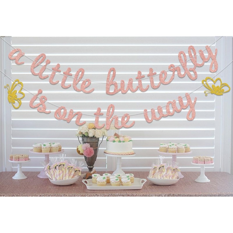 Butterfly Baby Shower Decorations - A Little Butterfly is On