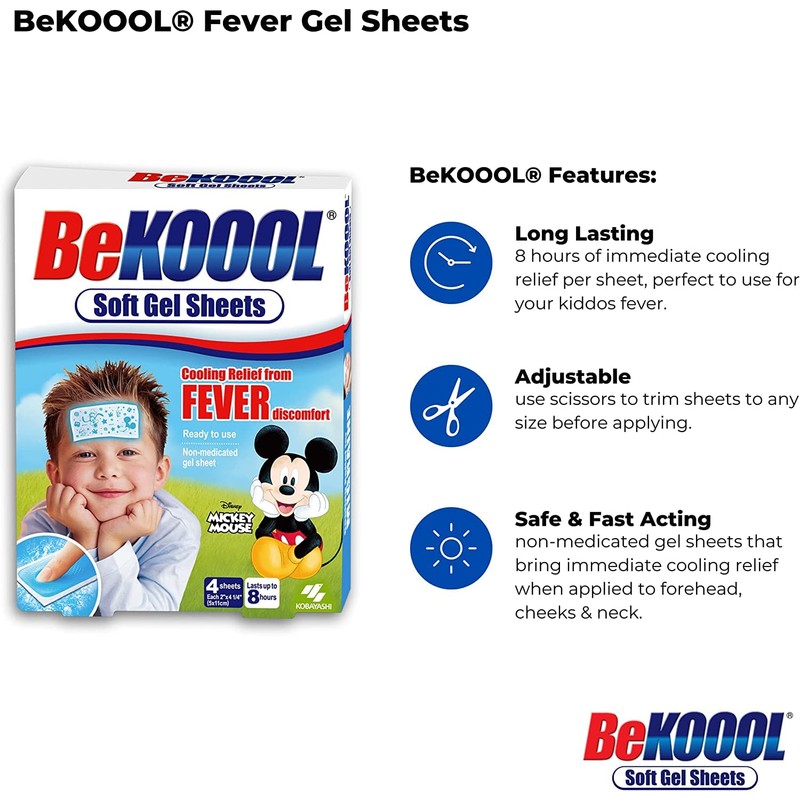 Be Koool: Kids 8 Hour Soft Gel Sheets w/Cooling Relief