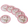 Royal Arden 57665 Coaster, Set of 6, Rose Pattern, Dolce