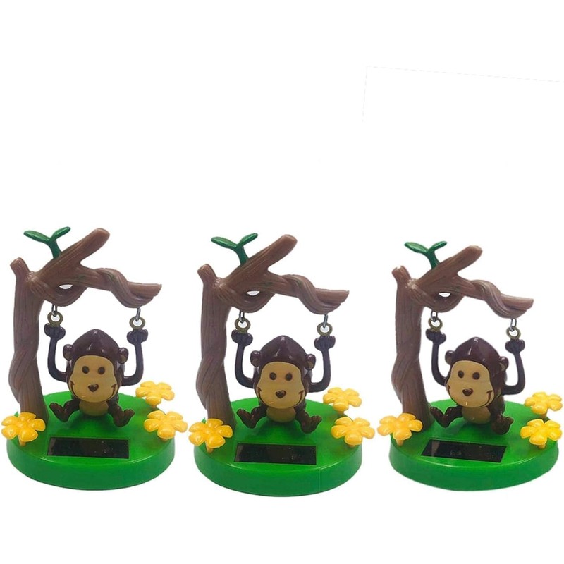 Solar Powered Dancing Monkey, Solar Monkey Swinging Animated Bobble Dancer