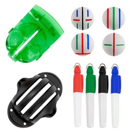 TeaATiCh 6Pcs Golf Ball Line Drawing Marking Alignment Kits,Golf Ball Line Marker Alignment Kits,for Precise Balls Alignment