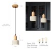 LBSQJ Modern Pendant Lights Cement White Chandelier Wooden Ceiling Lamps