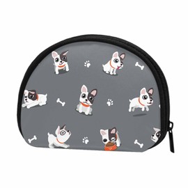IBILIU Small Coin Purse Cartoon Character French Bulldog Mini Wallet Coin Pouch Change Purse For Women Men