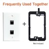 BOPLAT 2 Port Ethernet CAT7 Wall Plate Female to Female