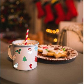 Christmas Stickers 150pcs Tiny Cute Clear Santa Claus Reindeer Merry Christmas Xmas Holiday Sticker for Party Favor Gifts