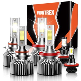 Fit for Toyota Highlander 2014-2022 Light Bulbs,High/Low Beam Fog Light Bulbs Combo Pack Plug and Play,6500K White Car Lamp Kit,IP68 6-Pack