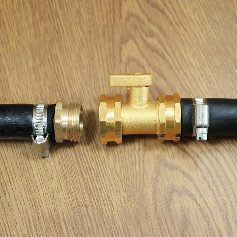 SIGURANTA Garden Hose Shut Off Valve, 3/4 Inch Solid Brass