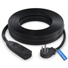 Maximm Cable 25 Feet Flat Plug Extension Cord/Wire, Multi Outlet