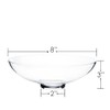 CYS EXCEL Glass Small Decorative Footed Bowl (H:3" D:8") Fruit