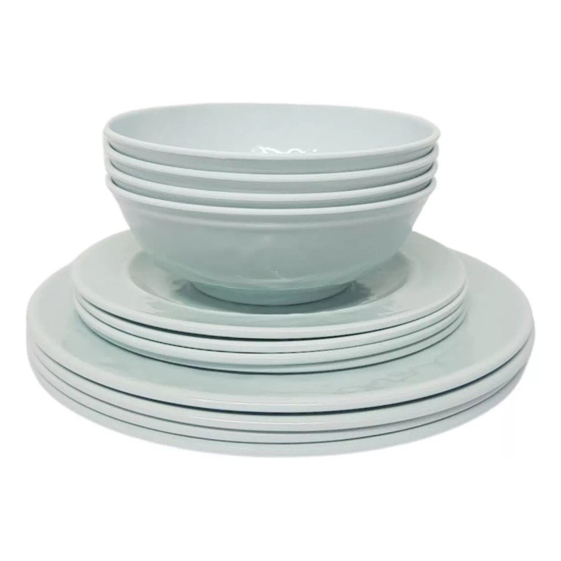 Macoll Vajilla 12 Piezas Melamina Milán Extendido/arrocero/sopero