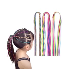 KGDUYC 30 Pieces Hair Braids Colourful Hair Wrap Cord Various Colour Gradient Colours Hair Rope Band Rainbow Braided Hair Scrunchie DIY Ponytail Braids Hair Styling Accessories for Women Girls Hair