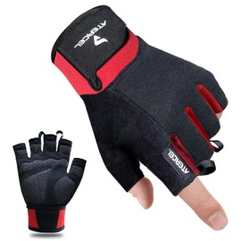 ATERCEL Training Gloves [Grip Assistance, Blister Prevention, Excellent Breathability] Lycra Stretch Material, Weightlifting, Cycling, Gym Training, Muscle Training Gloves, Men's and Women's